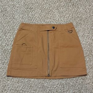 Wild Fable Tan Mini Skirt with Zipper